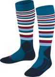 FALKE SK2 Stripes skisokken kinderen turkoois - maat 31-34