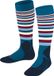 FALKE SK2 Stripes skisokken kinderen turkoois - maat 31-34