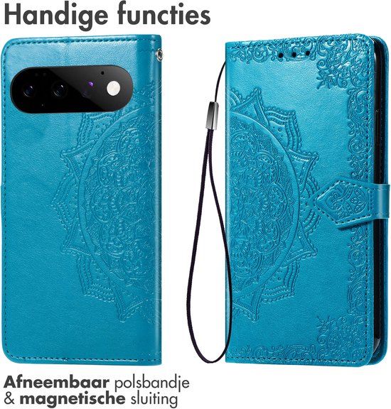 imoshion Hoesje - Geschikt voor Google Pixel 11 - Mandala Bookcase - Turquoise