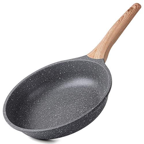 ZUOFENG Bakpan inductie met Anti-aanbaklaag 28cm - Omelet Pan Braadpannen Koekenpan - Gegoten Aluminium Granieten Pan - Geschikt voor Gasfornuis en Inductiefornuis