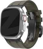 Bandz Siliconen band 'Luxe Liquid' - Bruin met zwarte connectors