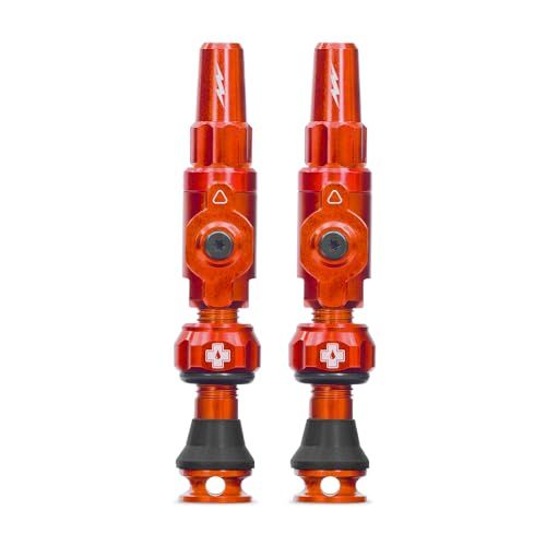 Muc-Off Tubeless Valve Big Bore Lite Small Orange Presta Valve 30mm
