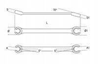 BETA Halfopen Ringsteeksleutel 8 x 10 mm