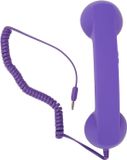 ZenithVibe Retro 35 Mm Récepteur de téléphone portable filaire anti-rayonnement pour smartphone et ordinateur (Violet)