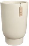 Elho Amber Grail High 47 - Grote Bloempot voor Binnen & Buiten - 100% Gerecycled Plastic - Ø 47 x H 74 cm - Linen white