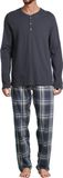 SCHIESSER Pyjama lang 'Night & Home' donkerblauw