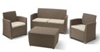 Allibert Corona Loungeset Cappuccino Wicker 4-delig