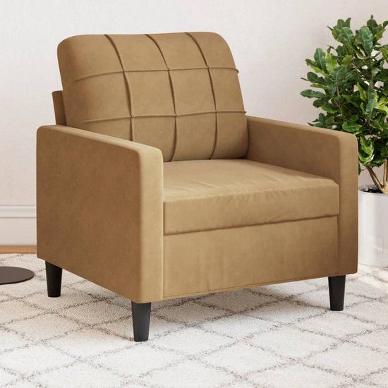 vidaXL Fauteuil fluweel bruin
