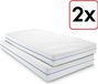 Supportho Premium Dubbelpakket matelas ergonomique 100x200 cm, 7-zone comfortzone, hauteur 18 cm, fermeté H2/H3, exécution twin