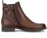 Gabor - Dames - Enkellaarsjes - Blauw - Leer - Blokhak - 8 cm en hoger
