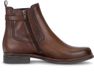 Gabor - Dames - Enkellaarsjes - Blauw - Leer - Blokhak - 8 cm en hoger