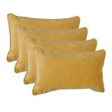 Atmosphera Bank/sierkussens Sophia - 4x stuks - 30 x 50 cm - polyester met rits