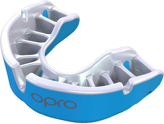 Opro Sportbitje Self-fit Gen4 Gold Junior Lichtblauw/wit