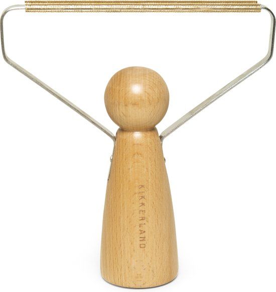 Kikkerland Mr. Lint Haar- en pluizenverwijderaar - Beige, Bruin, Zilver