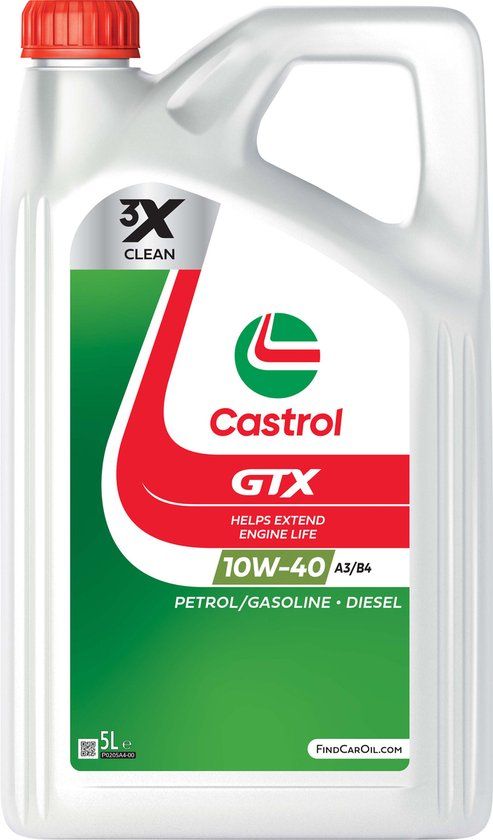 Castrol GTX 10w40 A3/B4 Motor Oil - 5 Liter