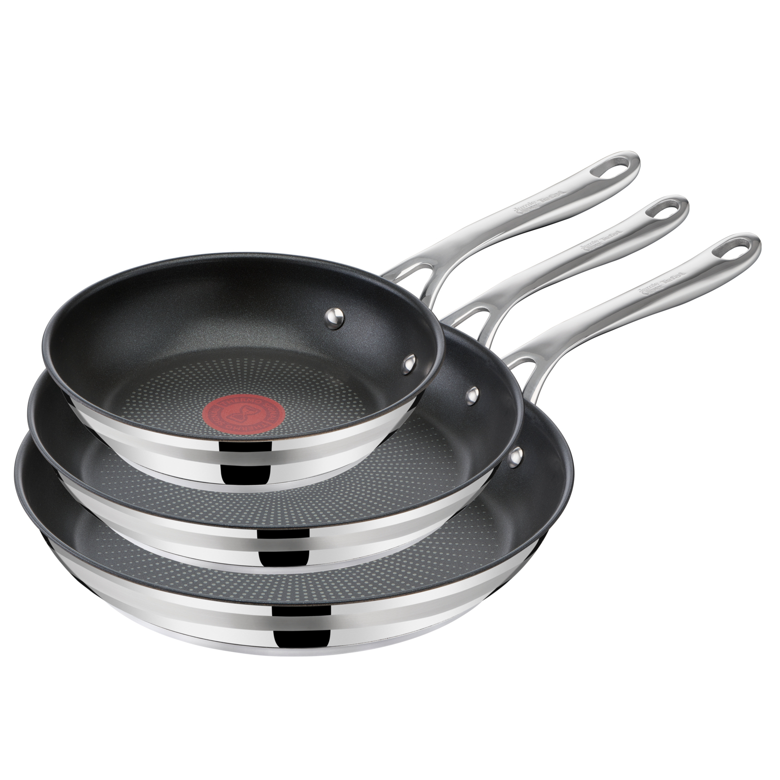 Tefal Jamie Oliver Cook Smart Frying Pan Set - 20/24/28cm - Stainless Steel