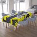 Bonamaison Tafelkleed, Anti-Mold, Sneldrogend, Waterdicht, 100% Polyester Tafellaken, Neon Geel, Rook, 140 x 200 Cm
