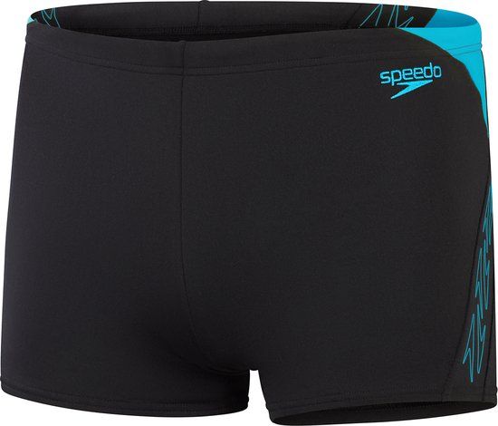 Speedo Hyper Boom Splice Aquashort Zwart/Blauw Heren Sportzwembroek - Maat 4
