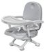 Chaise haute multifonctionnelle 3-en-1 - Chaise repas portable - Plateau amovible - Coussin confortable - 4 hauteurs réglables - Plastique - Gris