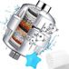 SKYWEE PROFESSIONAL PRODUCTS Douchefilter - Waterontharder douchekopfilter met 2 vervangbare meertraps filterpatronen om chloor en zware metalen te verwijderen