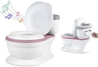 OEM nova markt 3-in-1 Baby Toilettrainer – Kinderpotje met Muziek & Spoelgeluid – Peuter Toilet met Deksel – WC Verkleiner & Opstapje voor Zindelijkheidstraining