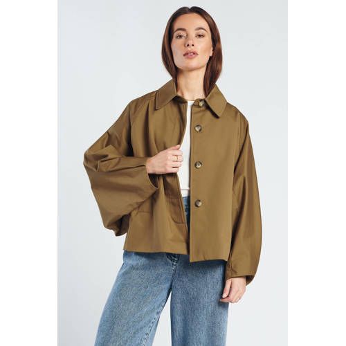 Spooq the label olijfgroen trenchcoat