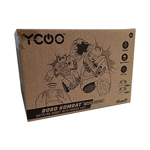 Ycoo Pack 2 Robots Kombat Viking Op afstand bestuurd 14cm - Gaat vooruit en slaat zijn tegenspeler - Speelgoed met licht- en geluidseffecten - Vanaf 5 jaar