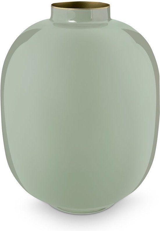Pip Studio Metalen Vaas - Groen - 32cm