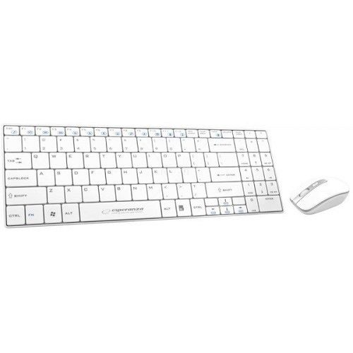 Esperanza EK122W Toetsenbord en Muis Set RF Draadloos QWERTY Wit