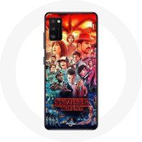 Manicase Hoesje voor Samsung Galaxy A41 Stranger Things Teaser Seizoen 4 Poster Karakters Art