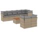 vidaXL 9-delige Loungeset met Kussens, Poly Rattan, Beige