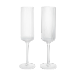 Ferm Living Flûtes à champagne Ripple 15 cl, 2 pièces Transparent