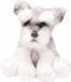 Suki Gifts Knuffel Schnauzer - hondenras knuffeldier - wit met grijs - 13 cm