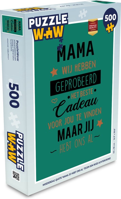 MuchoWow Puzzel Spreuken - Mama - Quotes - Mama jij hebt ons al - Legpuzzel - Puzzel 500 stukjes