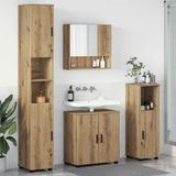 Maison Exclusive Ensemble de meubles de salle de bain 4 pièces chêne artisanal 61 x 35 x 64 cm
