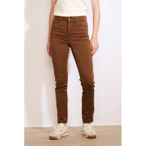 LOLALIZA slim regular waist broek bruin