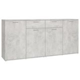 vidaXL Dressoir, betonkleur, 160x36x75 cm, houtvezelplaat
