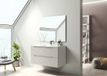 Saniclass Prime Balance Badkamermeubelset - 100x55x45cm - 1 rechthoekige keramische wasbak wit - 1 kraangat - 2 lades - rechthoekige spiegel - mat cotton (beige)