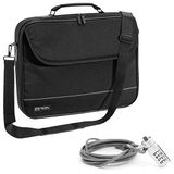 CLORD Laptoptas, Notebooktas, Schoudertas met Schouderband, Zwart, 18.4 inch