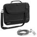 CLORD Laptoptas, Notebooktas, Schoudertas met Schouderband, Zwart, 18.4 inch