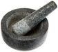 Mortier en pilon en granit 14 cm pour broyage facile