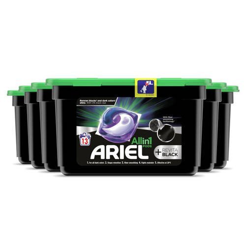 Ariel 6x All-in-1 Pods+ Wasmiddelcapsules Revita Black 13 stuks