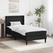 Prolenta Maison Exclusive - Bettgestell mit Matratze Schwarz 90 x 190 cm Kunstleder