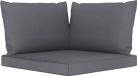 vidaXL Palletkussens - Set van 2 - Antraciet - Oxford stof