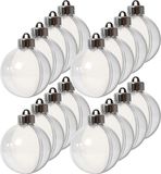 Merkloos / Sans marque Creativ Company B.V. DIY Kerstballen - 16 stuks - Transparant - D6 cm - Kunststof