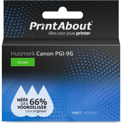 PrintAbout Huismerk Canon PGI-9G Inktcartridge Groen