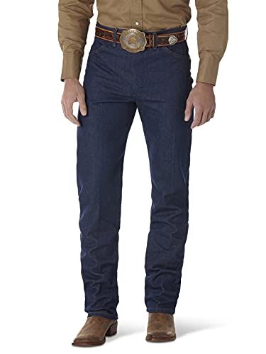 Wrangler Men's Jeans 13MWZ Cowboy Cut Original Fit Jean, Rigid Indigo, 34W / 36L