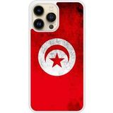 Apple iPhone 14 Drapeau tunisie Verstevigd hoesje met sublimatie bedrukking