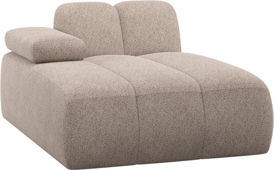 WOOOD Mojo Chaise Longue Element Bank Links - Wollig - Donkerzand