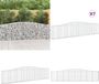 vidaXL Gabions - 7 pièces - voûté - 400x30x80/100 cm - fer